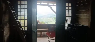 an open door to a room with a view at Mirador del valle in San Rafael