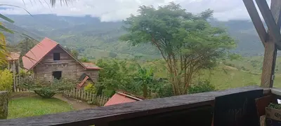 a house with a view of a mountain at Mirador del valle in San Rafael