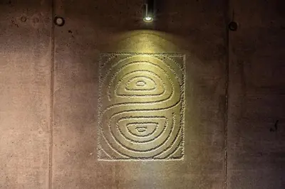 a painting on a floor with a light on it at 23 Living in Medellín