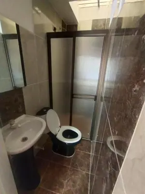 a bathroom with a toilet and a sink and a shower at Hotel ZONA ROSA MARINILLA in Marinilla