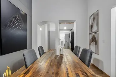 a conference room with a long table and chairs at Ankara 802 - Secure & Private apt/ Trendy Provenza in El Poblado