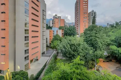 an aerial view of a city with tall buildings at Ankara 802 - Secure & Private apt/ Trendy Provenza in El Poblado