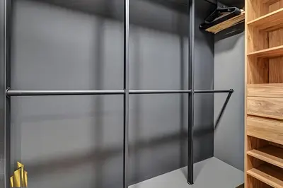 a glass refrigerator in a walk in closet at Life 801 - Exclusive & Bright Apt/pool/gym/balcony in El Poblado