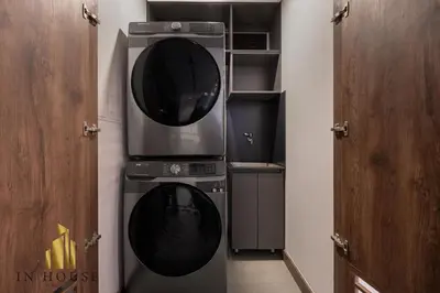 a kitchen with a stove and a microwave at Morph 1601 - Exclusivity in Poblado/Jacuzzi in El Poblado