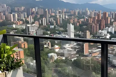 a view of a city from the top of a building at Parma 2305 - Elegance in the Urban Heart / Poblado in El Poblado