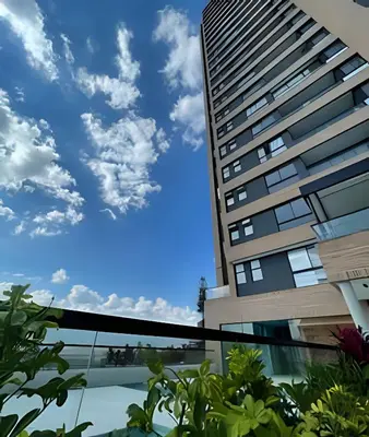 a view of the sky from the balcony of a building at Parma 2305 - Elegance in the Urban Heart / Poblado in El Poblado