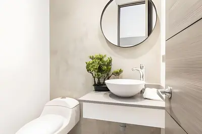 a bathroom with a sink and a mirror at Provenza Life 1003 - Airy Loft with abundant light in El Poblado