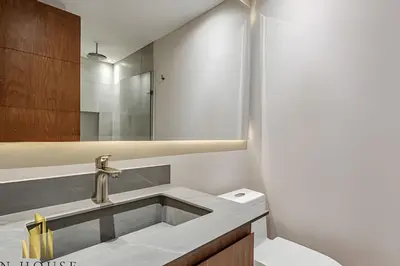 a bathroom with a sink and a toilet at La Mannuela 505 - Stylish Living in El Poblado in El Poblado