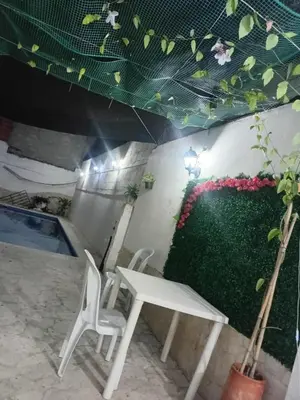 a table and chairs in a room with a plant at Casa Santy in Santa Fe de Antioquia