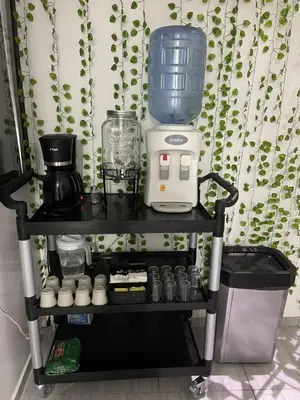 a stand with a blender on top of it at Hotel boutique Olaya 54 in Medellín