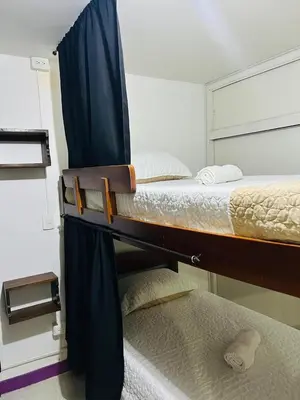 a pair of bunk beds in a room at Casa Almanik Hostel in Medellín