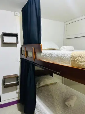 a pair of bunk beds in a room at Casa Almanik Hostel in Medellín