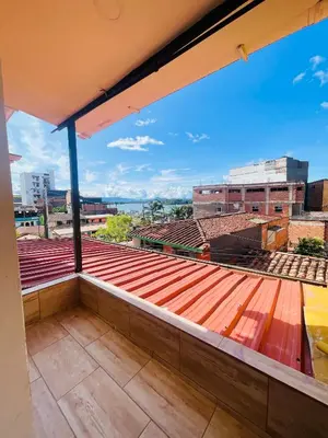 a view from the roof of a building at Hospedaje Mi casita in Guatapé