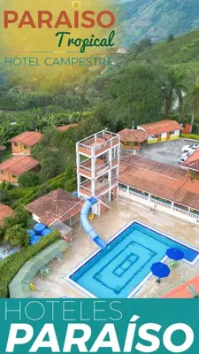a poster for a water park in a resort at Paraíso Plaza - Hotel Boutique in Aguadas