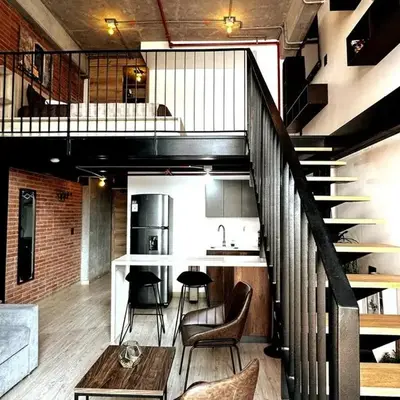 Central Medellin Modern Loft - Balcony and Transit