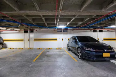 a car parked in a parking lot at Luxury Apartment Poblado in Medellín