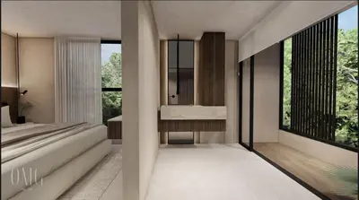 a bedroom with a bed and a large window at Moderno y luminoso apartamento de 3 habitaciones 314 in Medellín