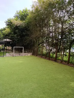 a soccer field with a goal in a park at Perfect place to relax! in Medellín