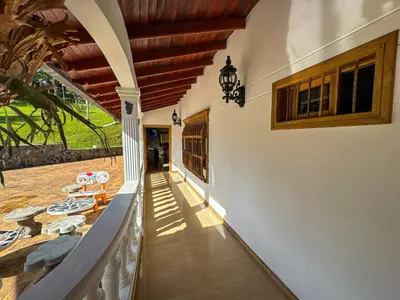 an empty hallway of a house with a ceiling at Casa Finca Villa Laura 158 in Rionegro