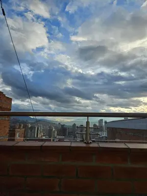 a view of a city skyline from a building at Apartamento Exclusivo con vista panorámica in Medellín