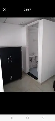 an empty room with a bathroom with a toilet at Casa estrella in Manizales