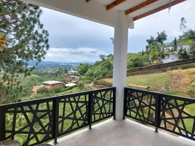 a view from the balcony of a house at El Encanto - El Peñol in Chiquinquirá