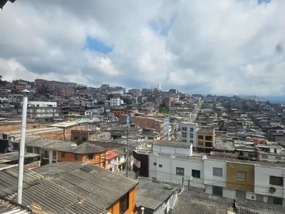 a view of a city with buildings at Plaza de Toros & Centro Ubicación Ideal in Manizales