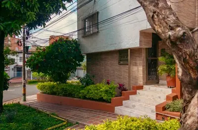 a building with stairs and plants in front of it at Loft Laureles - Moderno y amplio in Medellín