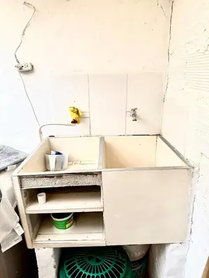 a kitchen sink with a drawer and a banana at Villa Amparo Casa Finca in Rionegro