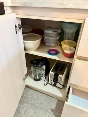 a cabinet with some food items in it at Eternal Springs 8pp, 3br, 2bt, 3acs, Pool, Jacuzzi in Medellín