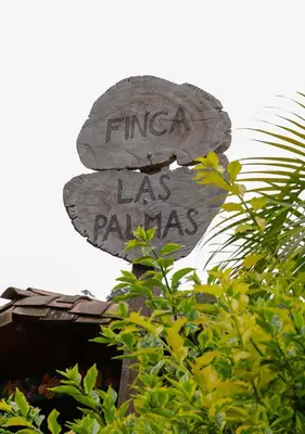a sign that says finca las papas at Finca Las Palmas - San Luis in San Luis