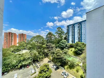 an aerial view of a parking lot in a city at medellín palmas sandiego 2 in Medellín