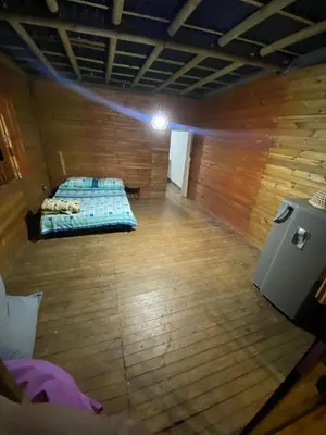 an overhead view of a room with two beds at Refugio de Sueños in San Rafael
