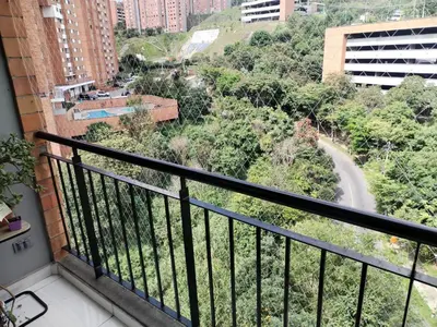 a balcony with a view of a road at Apt en sabaneta in Sabaneta