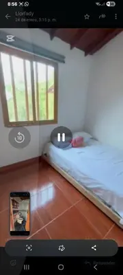 a small room with a bed and a window at Casa de piedra #35 in San Rafael