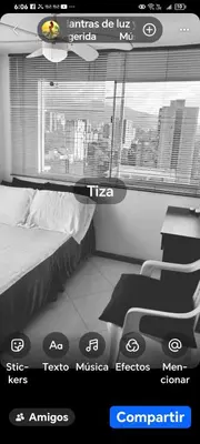 a screenshot of a room with a bed and a window at Habitación en el poblado in Medellín