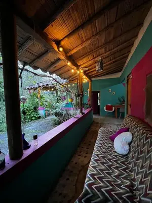 a room with a bed in a room with a window at Refugio salvaje in San Rafael