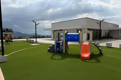 a rendering of a playground in front of a building at Lujoso con linda vista - Estrato 6 in Manizales