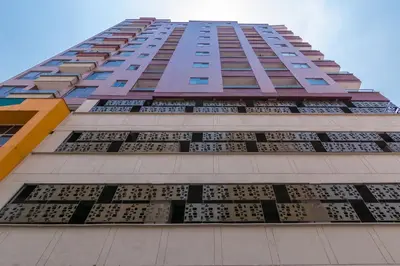 a tall building with a lot of windows at 801-Acogedor Apto 2BR Parque Sabaneta in Sabaneta