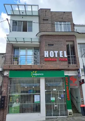 a hotel on the side of a building at Hotel Granada Plaza in Manizales