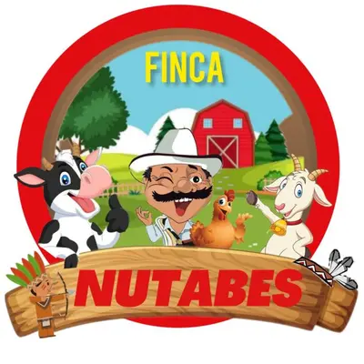 a sign with a farmer and animals in the farm at Finca Hotel Nutabes in San Pedro
