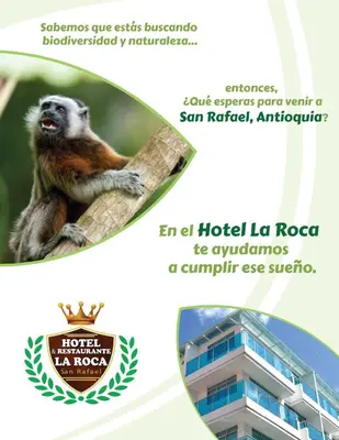 a poster for the hotel la roca at Hotel La Roca San Rafael in San Rafael