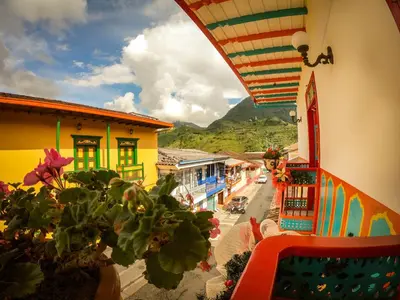 a view from a balcony of a town with buildings at Jardín by Bernalo Hotels in Jardin