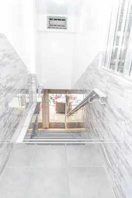 a view of a staircase in a building at Hotel Alcazar in Medellín