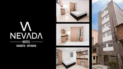 a group of four pictures of a building at NevadaLofts in Sabaneta