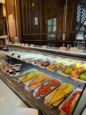 a buffet filled with lots of different types of food at Hotel Du Parc in Medellín