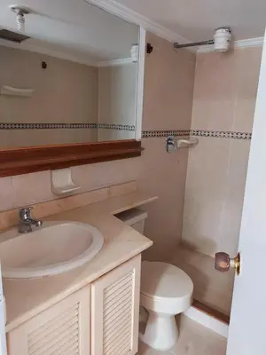 a bathroom with a sink and a toilet at Apartamentos Tipo Loft Parque del Poblado in Medellín