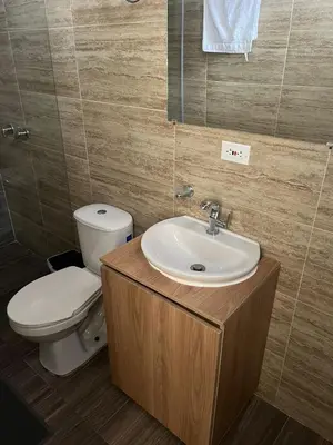a bathroom with a sink and a toilet at El EmAnJe 1 in Jardin