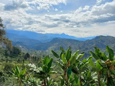 a view of the mountains from the top at Cabaña Noche De Luna in Jardin