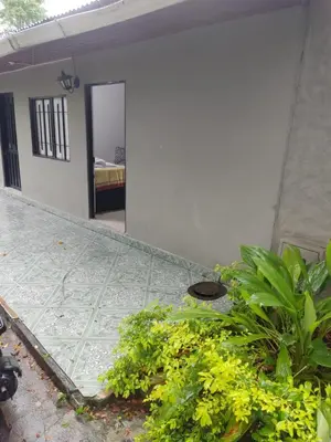 a view of a room with plants and a mirror at Casa Puerto Triunfo Dann in Puerto Triunfo